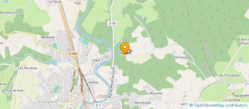localisation de l'entreprise COMITE D'ENTREPRISE DE LA SCIE à COURPIERE
