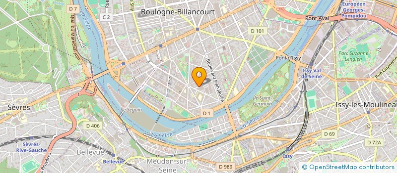 localisation de l'entreprise COMITE D ENTREPRISE DE LA SORESCO  BOULOGNE BILLANCOURT