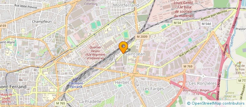 localisation de l'entreprise COMITE D ENTREPRISE DES A C C à CLERMONT-FERRAND