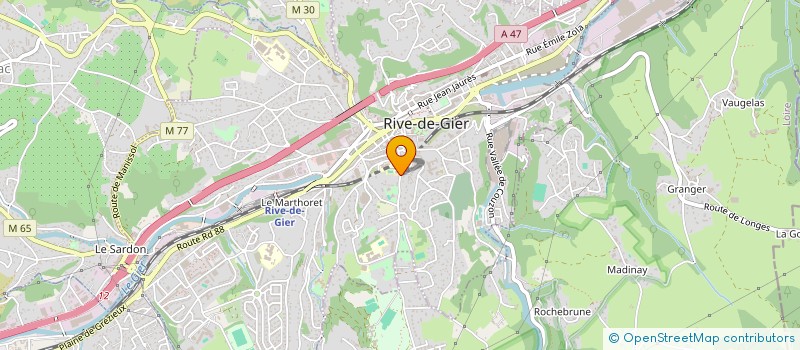 localisation de l'entreprise COMITE D ENTREPRISE DES COLLINES  RIVE-DE-GIER