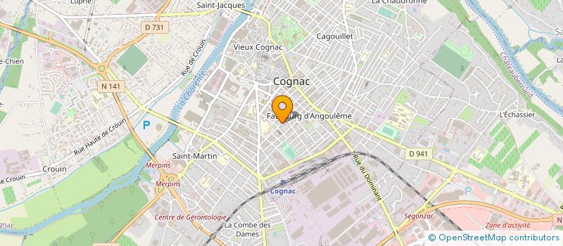 localisation de l'entreprise COMITE D'ENTREPRISE DES POMPIERS à COGNAC