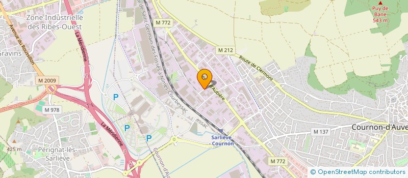 localisation de l'entreprise COMITE D'ENTREPRISE DOMAGRI  COURNON-D'AUVERGNE