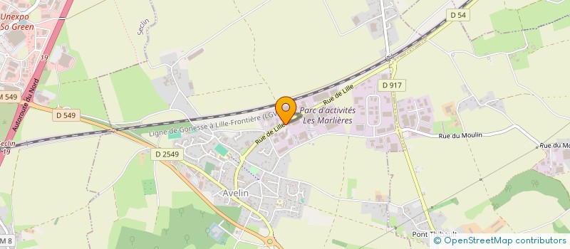 localisation de l'entreprise COMITE D ENTREPRISE DU CIMAFAP  AVELIN