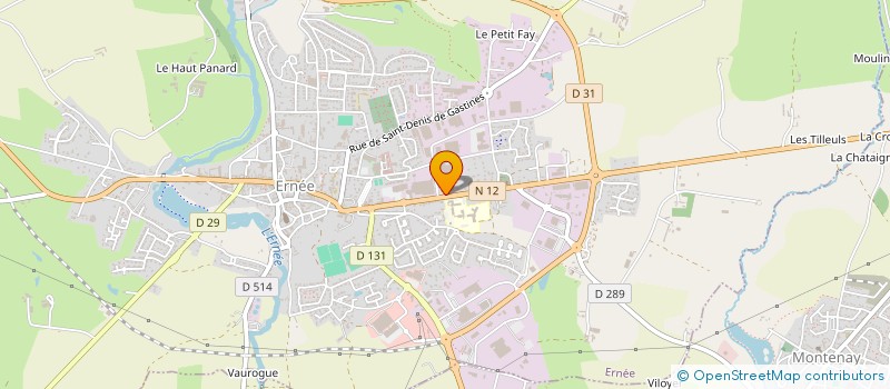 localisation de l'entreprise COMITE D'ENTREPRISE ENC  ERNEE