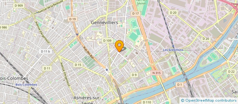 localisation de l'entreprise COMITE D ENTREPRISE ETG à GENNEVILLIERS