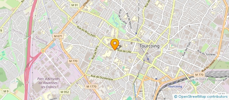 localisation de l'entreprise COMITE D ENTREPRISE ETS TIBERGHIEN  TOURCOING