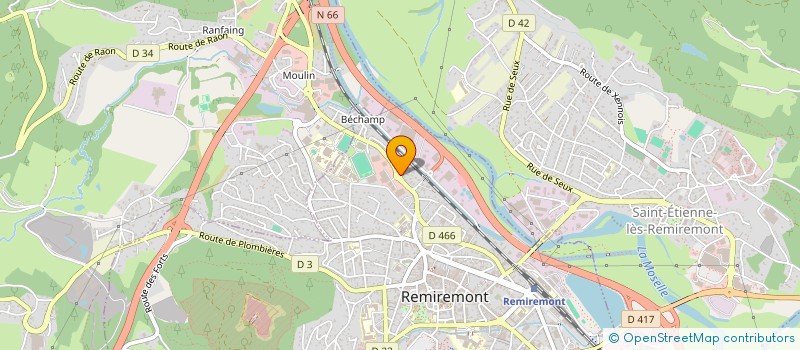 localisation de l'entreprise COMITE D ENTREPRISE FILAT BECHAMP  REMIREMONT