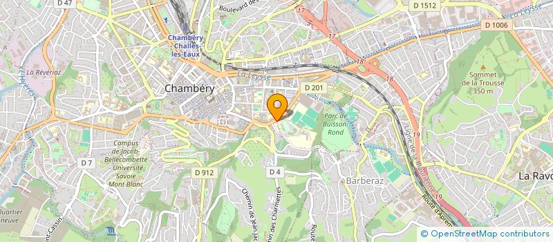 localisation de l'entreprise COMITE D'ENTREPRISE FONDATION DU BOCAGE à CHAMBERY