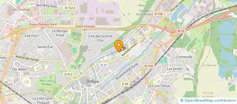 localisation de l'entreprise COMITE D'ENTREPRISE GEDIA à DREUX