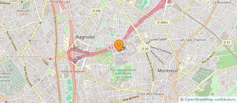 localisation de l'entreprise COMITE D ENTREPRISE IMPASSE DE LA NOUE à BAGNOLET