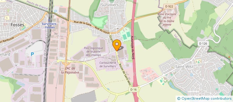 localisation de l'entreprise COMITE D'ENTREPRISE JPG  SURVILLIERS