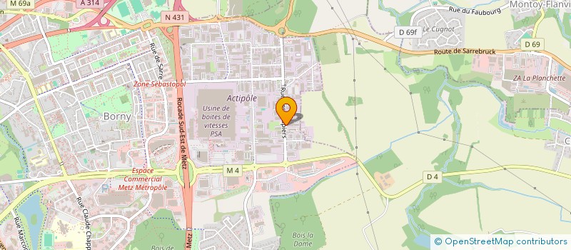 localisation de l'entreprise COMITE  D ENTREPRISE JUMO REGULATION  METZ