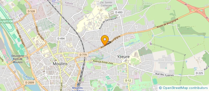 localisation de l'entreprise COMITE D ENTREPRISE LES CHARMETTES  YZEURE