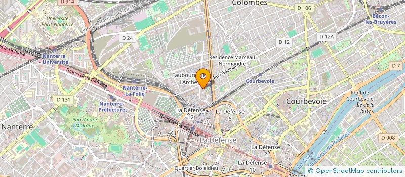 localisation de l'entreprise COMITE D'ENTREPRISE M.S.D. à COURBEVOIE