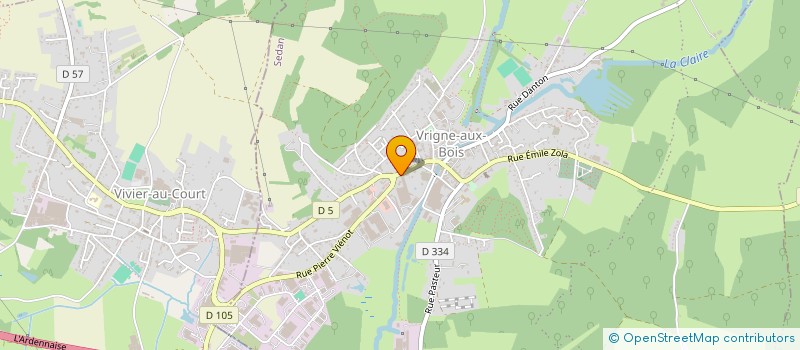 localisation de l'entreprise COMITE D'ENTREPRISE MARS-ACTEL  VRIGNE AUX BOIS