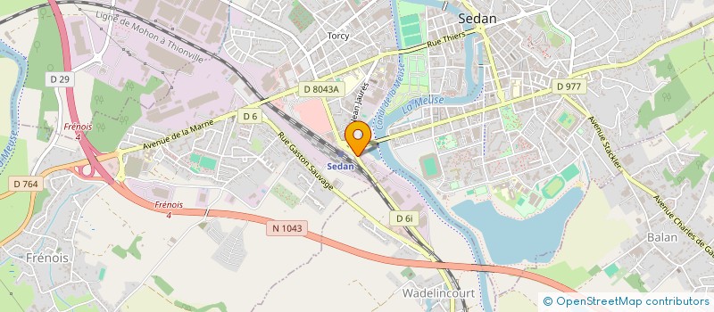 localisation de l'entreprise COMITE D ENTREPRISE MORY GLOBAL  SEDAN