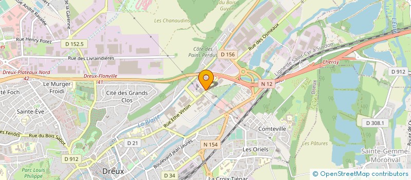 localisation de l'entreprise COMITE D'ENTREPRISE NORGINE PHARMA à DREUX