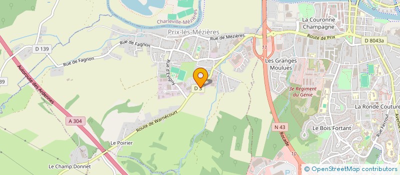 localisation de l'entreprise COMITE D'ENTREPRISE RDTA  PRIX-LES-MEZIERES