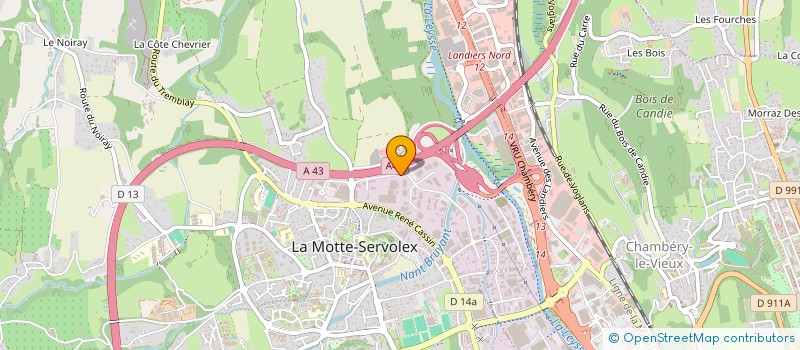 localisation de l'entreprise COMITE D ENTREPRISE ROUTIN  LA MOTTE-SERVOLEX