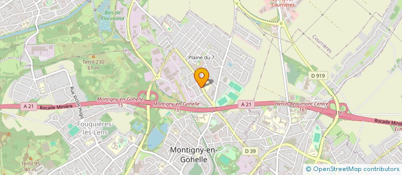 localisation de l'entreprise COMITE D ENTREPRISE SA CABRE  MONTIGNY-EN-GOHELLE