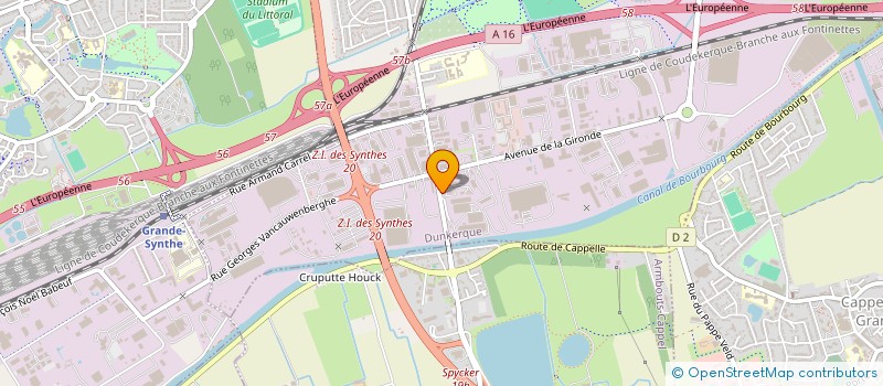 localisation de l'entreprise COMITE D ENTREPRISE SPIE ILE DE FRANCE/NORD OUEST à DUNKERQUE