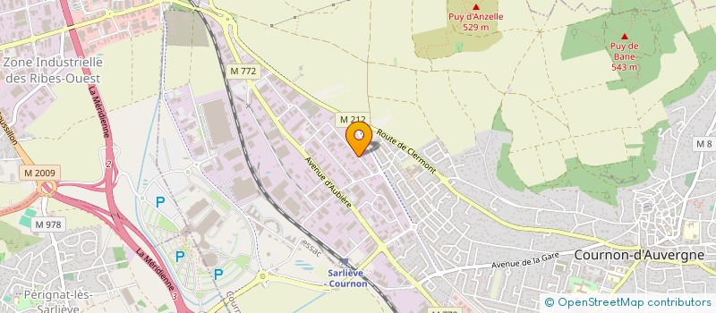 localisation de l'entreprise COMITE D ENTREPRISE TRANSPORTS CLAUZET à COURNON-D'AUVERGNE