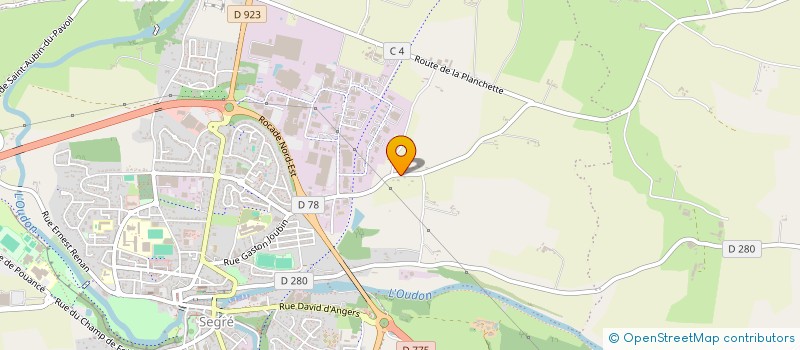 localisation de l'entreprise COMITE D'ENTREPRISE USINE PAULSTRA  SEGRE-EN-ANJOU BLEU