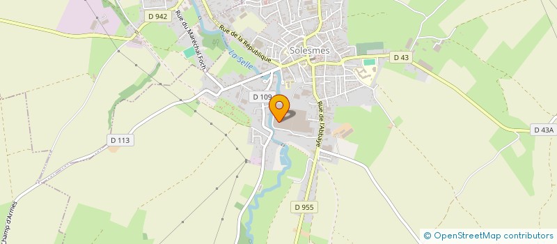 localisation de l'entreprise COMITE D ENTREPRISES SAINTE ETILAM  SOLESMES