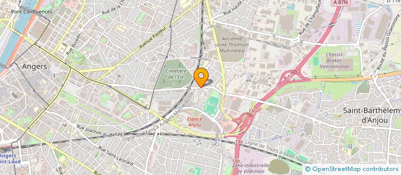 localisation de l'entreprise COMITE D ETABL ASS FORMATION PROF ADULTE à ANGERS