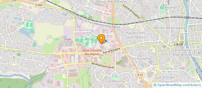 localisation de l'entreprise COMITE D'ETABL THALES COMMUNICATIONS à LAVAL
