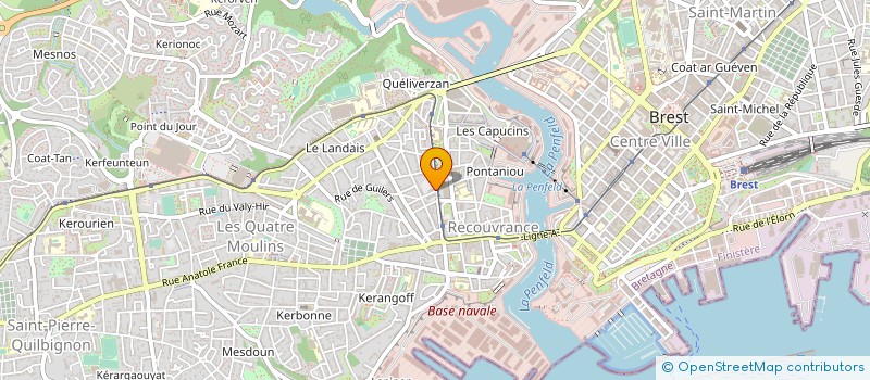 localisation de l'entreprise COMITE D ETABLISSEMENT ALCATEL BREST à BREST