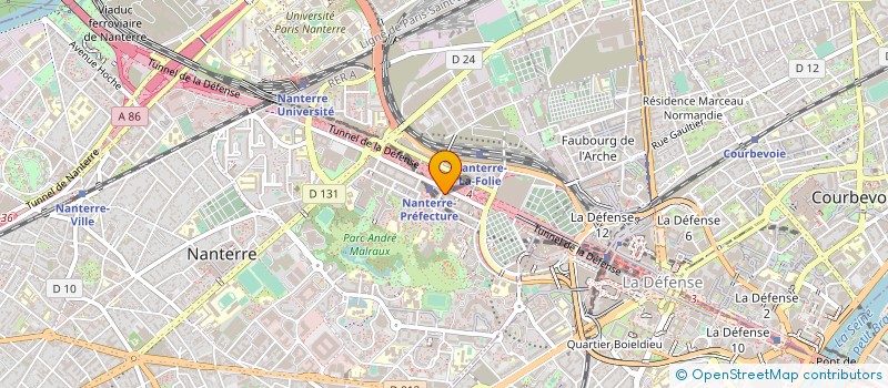 localisation de l'entreprise COMITE D'ETABLISSEMENT AXA ASSURANCES à NANTERRE