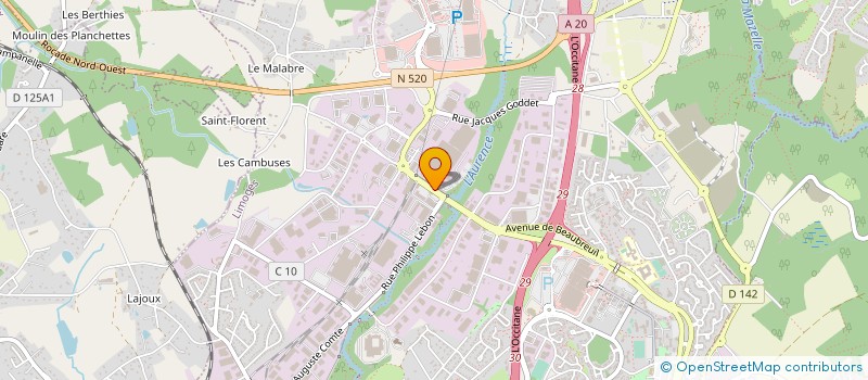 localisation de l'entreprise COMITE D'ETABLISSEMENT CASINO LIMOGES à LIMOGES