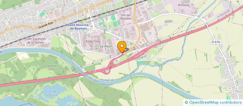 localisation de l'entreprise COMITE D'ETABLISSEMENT DE CEGELEC CENTRE EST TERTIAIRE à SAINT-MAURICE-DE-BEYNOST