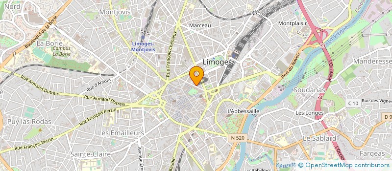 localisation de l'entreprise COMITE D'ETABLISSEMENT LIMOUSIN BANQUE DE FRANCE à LIMOGES