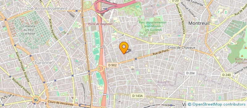 localisation de l'entreprise COMITE D'ETABLISSEMENT MONTREUIL à MONTREUIL