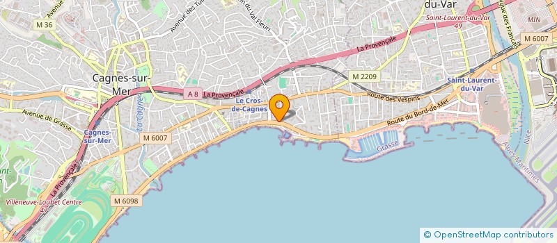 localisation de l'entreprise COMITE D'ETABLISSEMENT RENAULT-NICE à CAGNES-SUR-MER