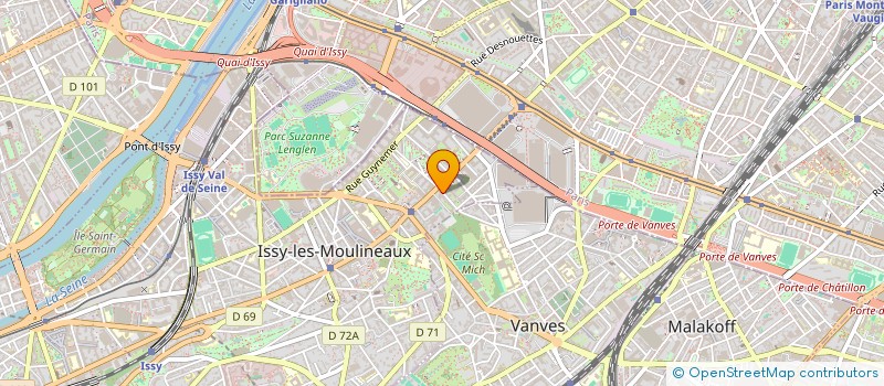 localisation de l'entreprise COMITE D ETABLISSEMENT SANITAIRE KORIAN  ISSY-LES-MOULINEAUX