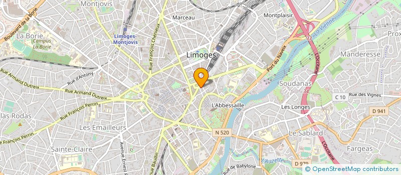 localisation de l'entreprise COMITE D'ETABLISSEMENT SOC GENERALE à LIMOGES