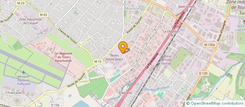 localisation de l'entreprise COMITE D ETABLISSEMENTS TELESPAZIO à TOULOUSE
