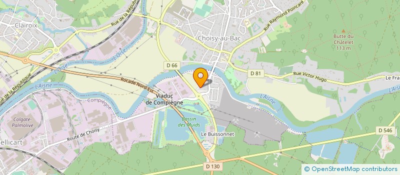 localisation de l'entreprise COMITE D'ETB DES ETBS GUILLUMMETTE à CHOISY-AU-BAC