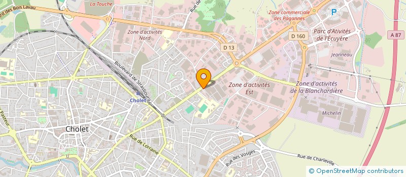 localisation de l'entreprise COMITE D'ETS DE LA CGTSF à CHOLET