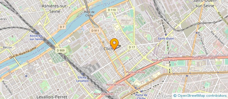 localisation de l'entreprise COMITE D ETS DU SUPERMARCHE CASINO à CLICHY