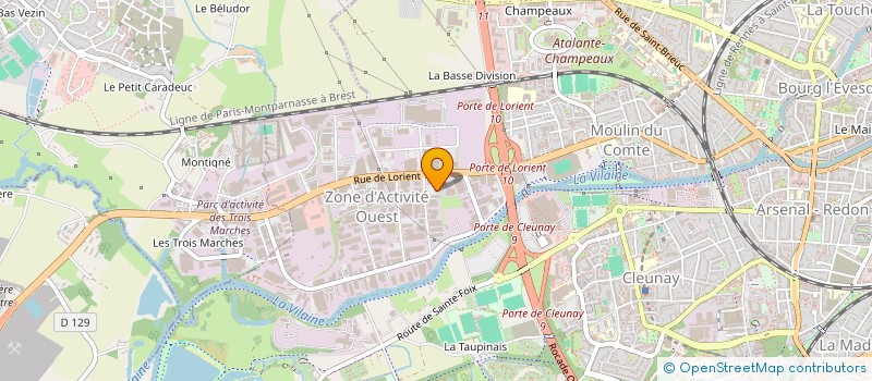 localisation de l'entreprise COMITE D ETS SACER  RENNES