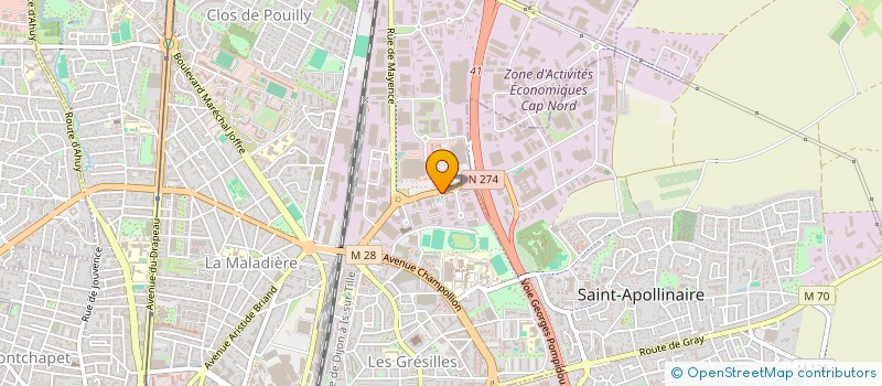 localisation de l'entreprise COMITE D'HISTOIRE DE LA SECURITE SOCIALE REGIONS BOURGOGNE FRANCHE-COMTE  DIJON