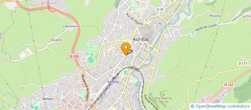 localisation de l'entreprise COMITE D HYGIENE MENTALE à AURILLAC