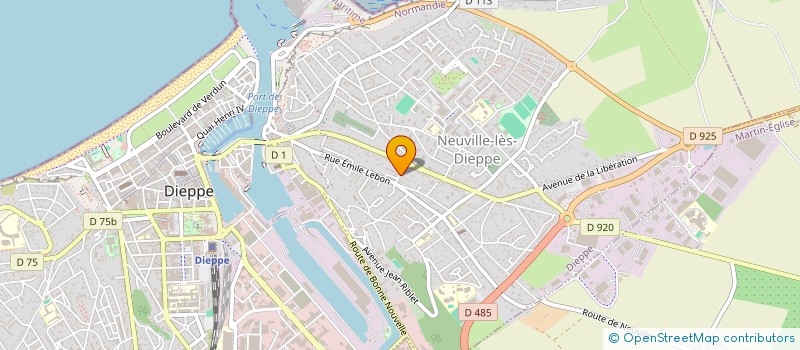 localisation de l'entreprise COMITE D HYGIENE SECURITE PORT DE DIEPPE  MARTIN-EGLISE