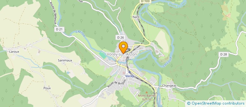 localisation de l'entreprise COMITE D'INITIATIVES DE GESTION ET D'ANIMATION DE LAVOUTE SUR LOIRE à LAVOUTE-SUR-LOIRE