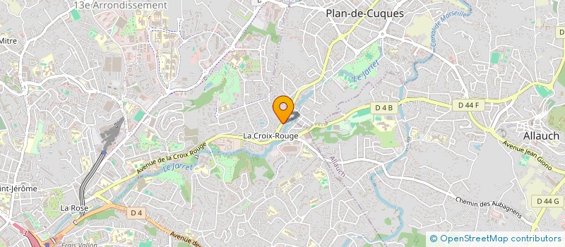 localisation de l'entreprise COMITE D INTERET DE QUARTIER DE LA CROIX ROUGE  MARSEILLE