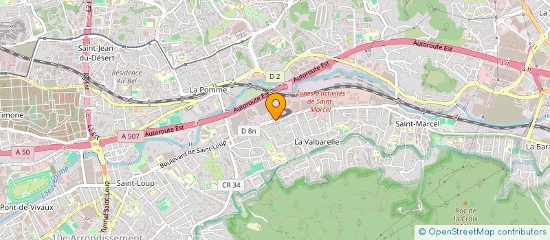 localisation de l'entreprise COMITE D'INTERET DE QUARTIER DE LA VALBARELLE - GRANIERE - MICHELIS  MARSEILLE